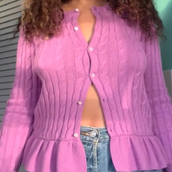 Ralph Lauren Polo Purple/Pink Cardigan - Picture 4 of 4